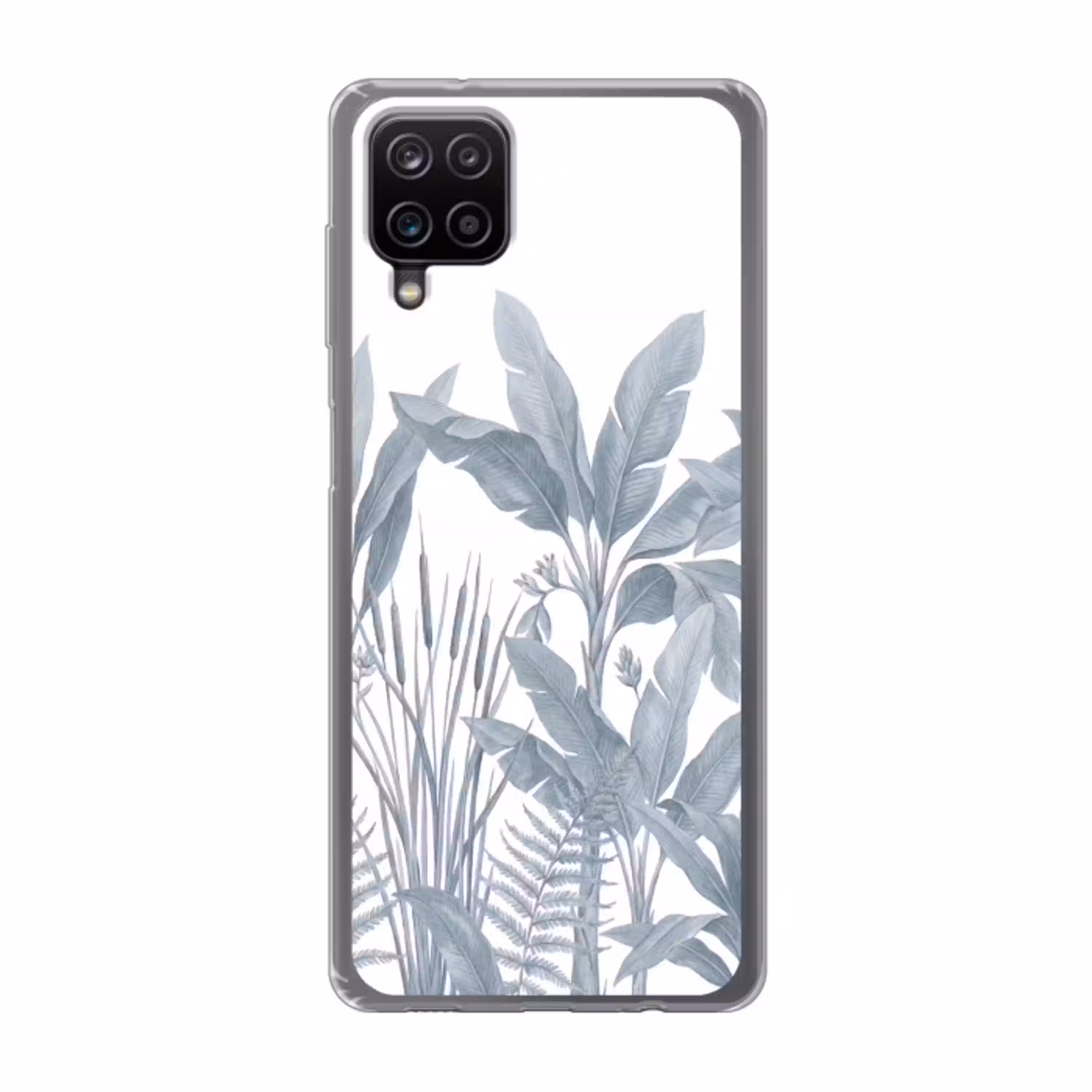 Planten - Bladeren - Natuur - Grijs Telefoonhoesje Samsung Galaxy A12 klein -3d