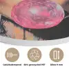 Kauwgom - Vrouw - Penseelstreken - Modern Akoestische PET Vilt - Rond klein -closeup_NL