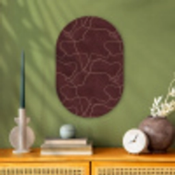 Abstract - Modern - Bruin Wandcirkel Ovaal Forex klein 630 -sfeer2