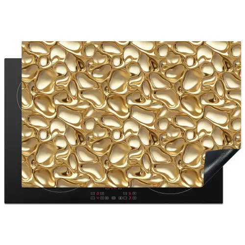 Abstract - Modern - Goud Inductie beschermer vinyl 3mm klein 276 -3d