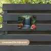Waterval in Bloeiende Tropische Tuin tuinposter los doek klein -sfeer3