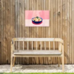 Rijst - Illustratie - Kom - Groente Tuinposter op houten frame 2 cm dik klein -sfeer4