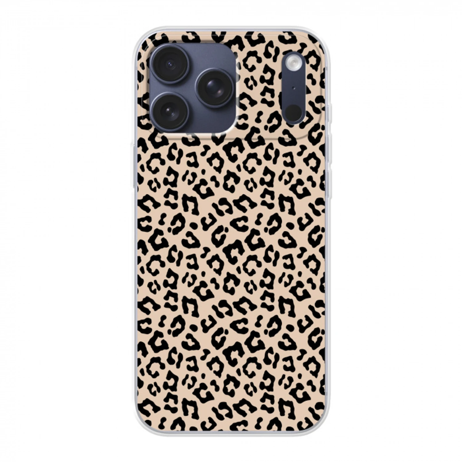 Panterprint - Zwart - Bruin - Dierenprint Telefoonhoesje iPhone 17 Pro Max klein -3d