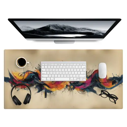Explosie - Kleurrijk - Vormen - Abstract Muismat XXL klein -3d