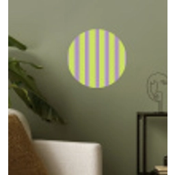 Strepen - Patroon - Groen Wandcirkel behangsticker klein 186 -sfeer2