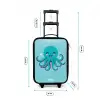 Octopus - Water - Blauw Kinderkoffer - Zwart klein -productfoto_formaten