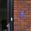 Donkerpaars - Klassiek Naambord Huisje klein -sfeer2