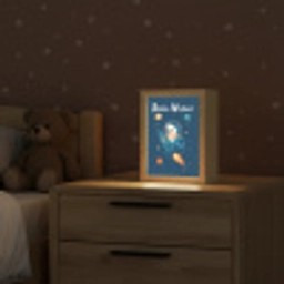 Raket - Haai - Ruimte Light Box met kabel (Kinderlampje) klein -sfeer1_kind