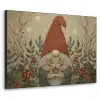 Kerstgnome - Konijntjes - Kleurrijk Textielframe zwart klein -3d