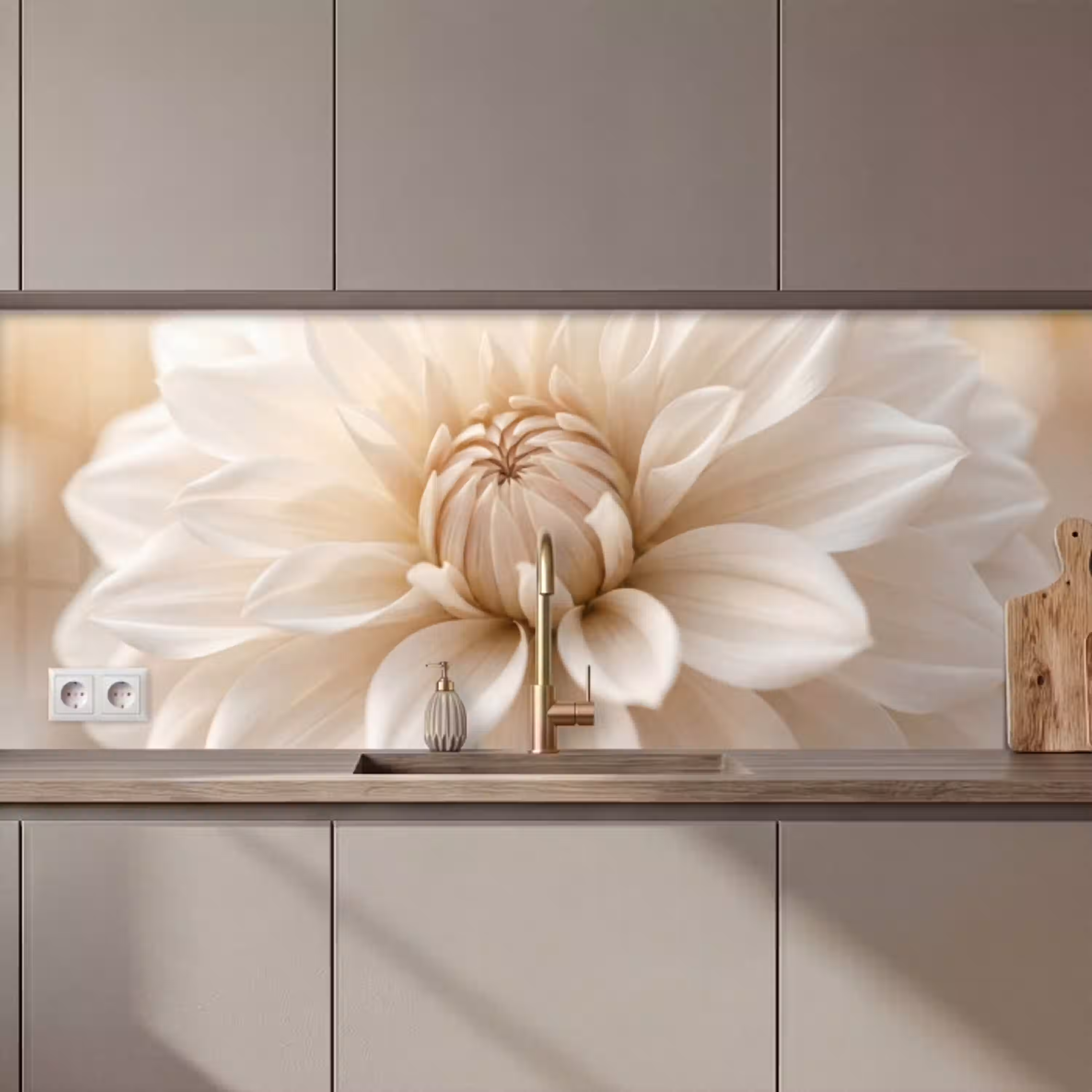 Bloem - Dahlia - Wit keuken achterwand 2 middel zz_3dshopping
