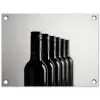 Wijnflessen - Zwart - Minimalistisch tuinposter los doek klein -3d