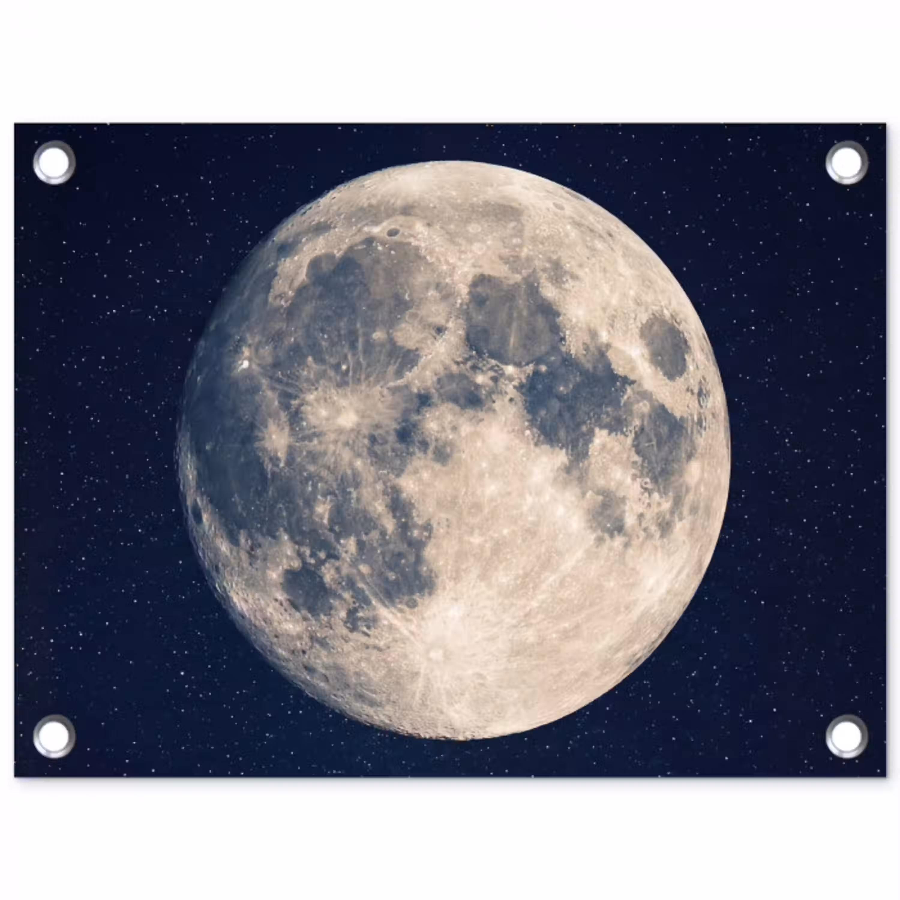 Ruimte - Maan - Kosmos tuinposter los doek klein -3d