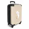 Kat omringd door beige stippen NBS - Handbagage koffer - Kinderen Unisex middel -productfoto_3d