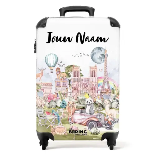 Dierlijke fantasiestad NBS - Handbagage koffer - Kinderen Unisex middel -productfoto_recht