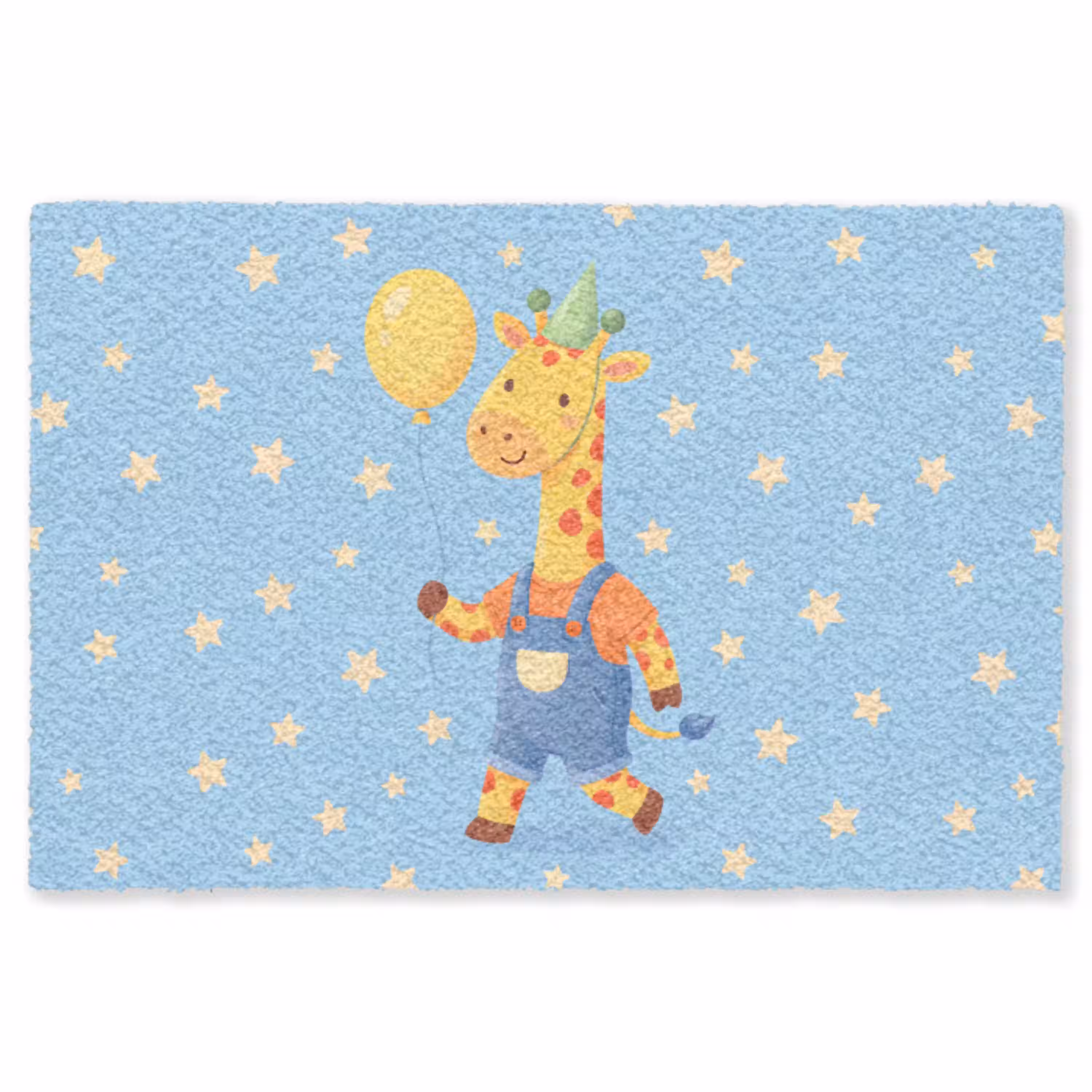 Dieren - Giraffe - Ballon - Feest - Kinderkamer Vloerkleed Rechthoek klein -3d