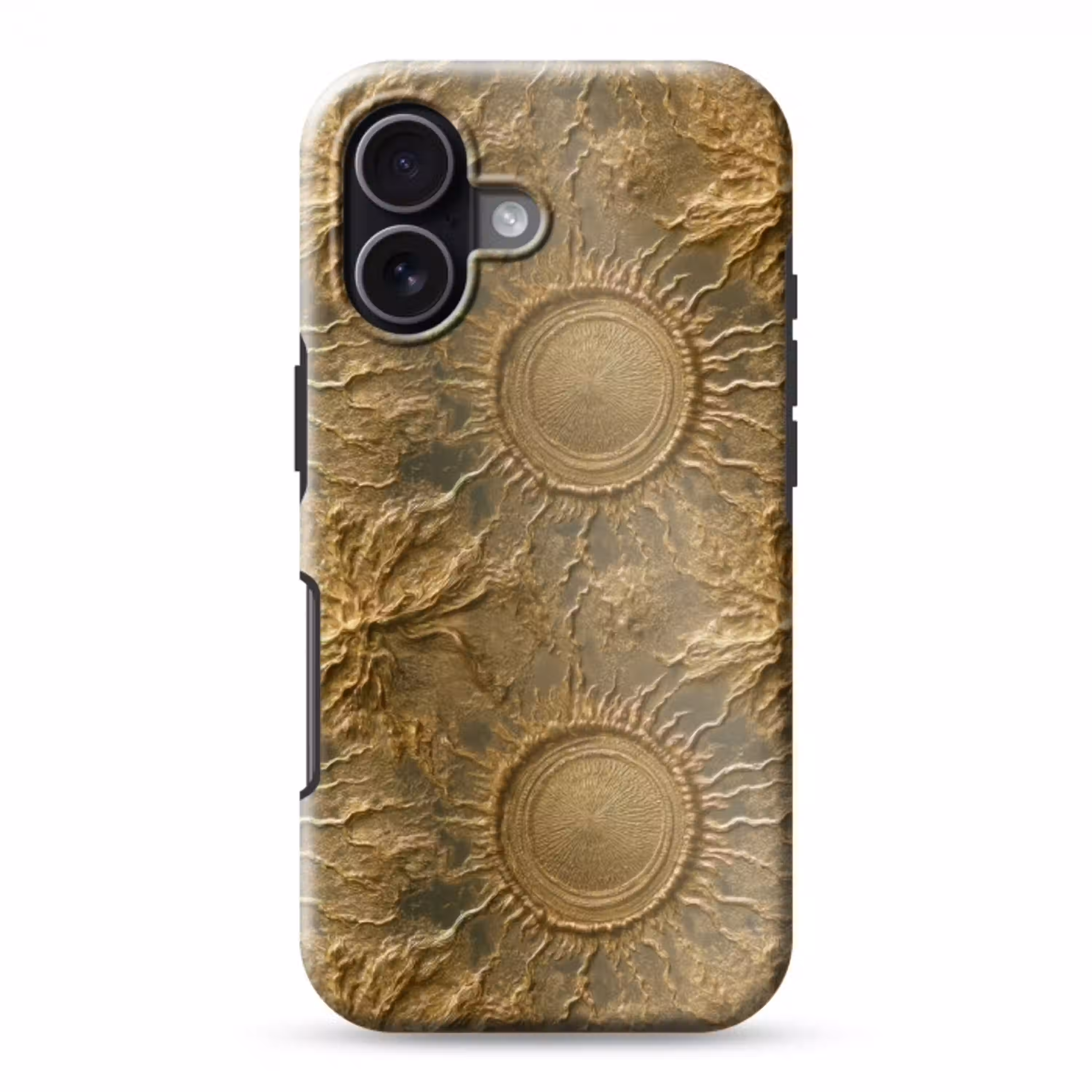 Zon - Reliëf - Antiek - Goud Toughcase MagSafe Apple iPhone 17 klein 1017 -3d