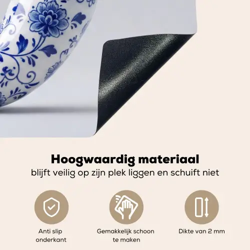 Chilipeper - Keramiek - Blauw Inductie beschemer met haakjes klein -ky-onderkant-nl