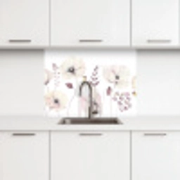 Bloemen - Pastel -  Planten - Wit keuken achterwand 2 middel -3d