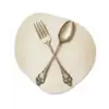 Beige - Vintage - Bestek Wandcirkel Organisch Plexiglas middel -3d