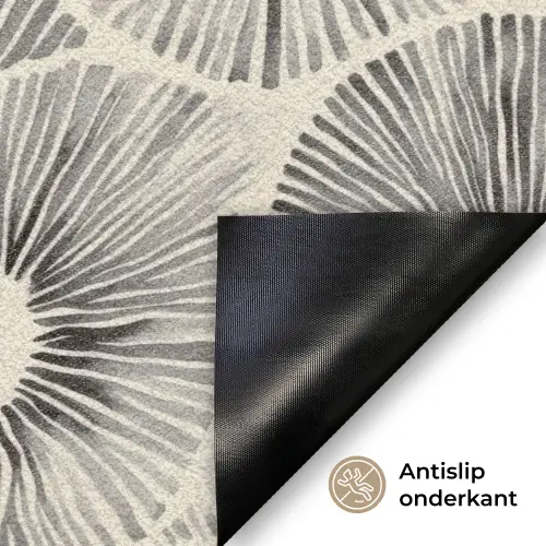 Cirkels - Patroon - Zwart Deurmat klein 898 -antislip_NL