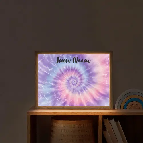 Pastel - Paars - Spiraal - Marmer Light Box met batterij (Wandlamp kind) middel -sfeer1_kind