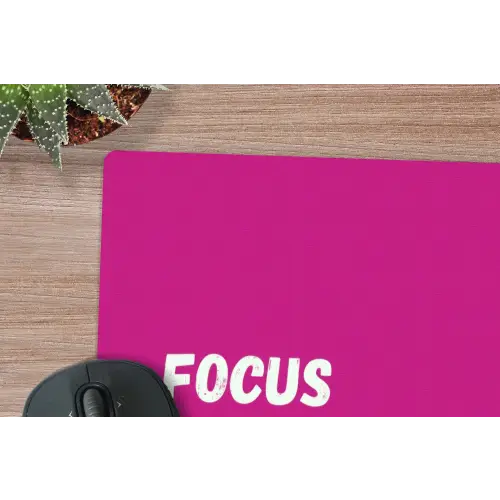 Focus on the good - Roze - Simple muismat rubber klein -closeup