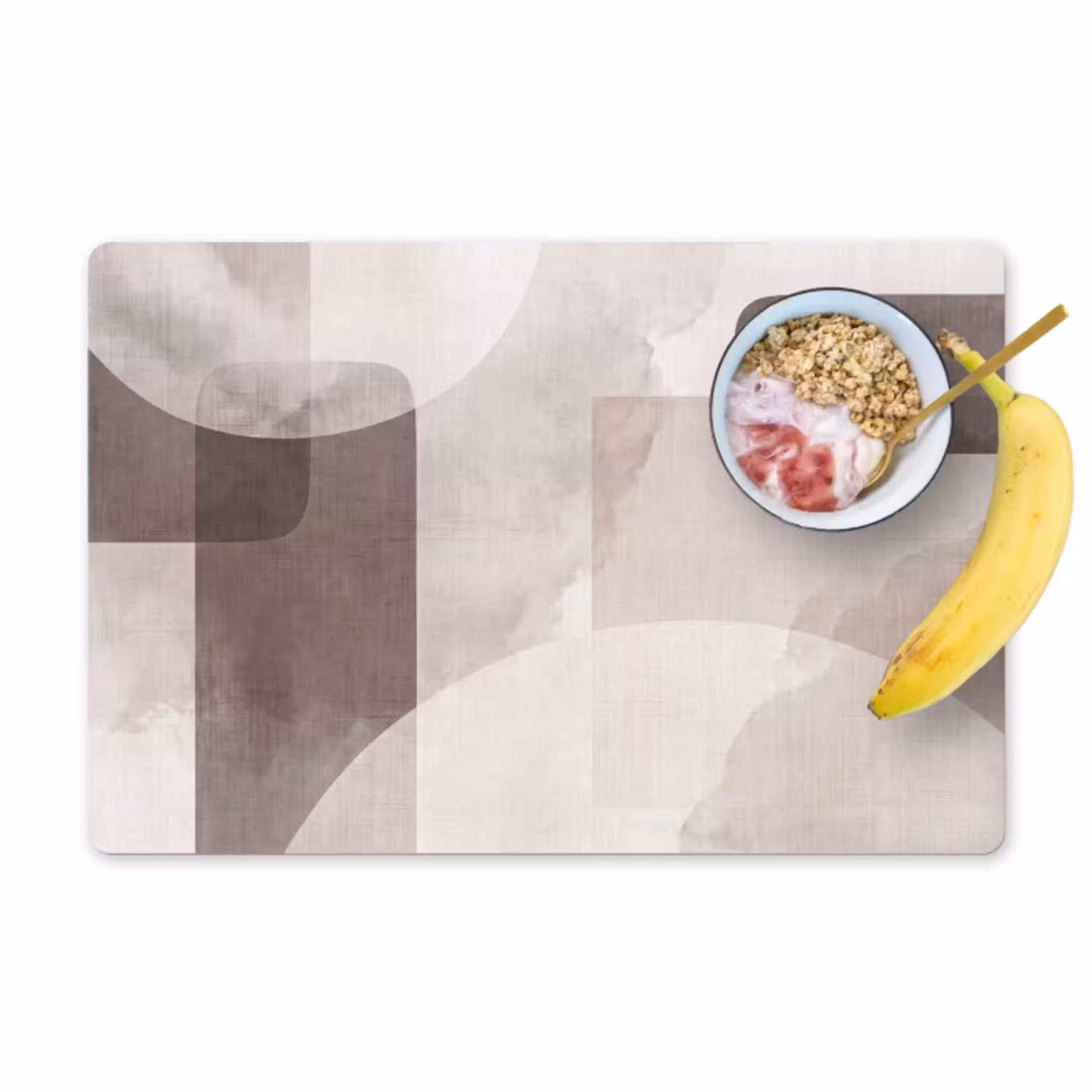 Abstracte vormen - Beige Placemat vinyl groot -zzzproduct_Kitchenyeah-website
