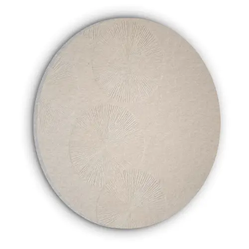 Japandi - Beige - Modern Akoestische PET Vilt - Rond klein -3d