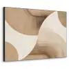 Retro - Geometrische lagen - Aardetinten Textielframe zwart klein -3d
