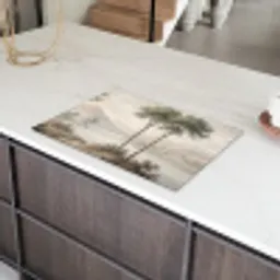 Bomen - Meer - Bergen - Illustratie Inductie beschermer vinyl 3mm klein -sfeer8