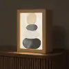 Japandi - Wabi sabi - Beige Light Box met kabel (Tafellamp) klein -z3d_website
