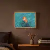 Portret - Klassiek - Blauw Light Box met batterij (Wandlamp) middel -sfeer4