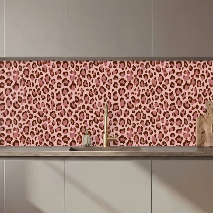 Luipaard - Patroon - Roze keuken achterwand 2 middel 871 zz_3dshopping