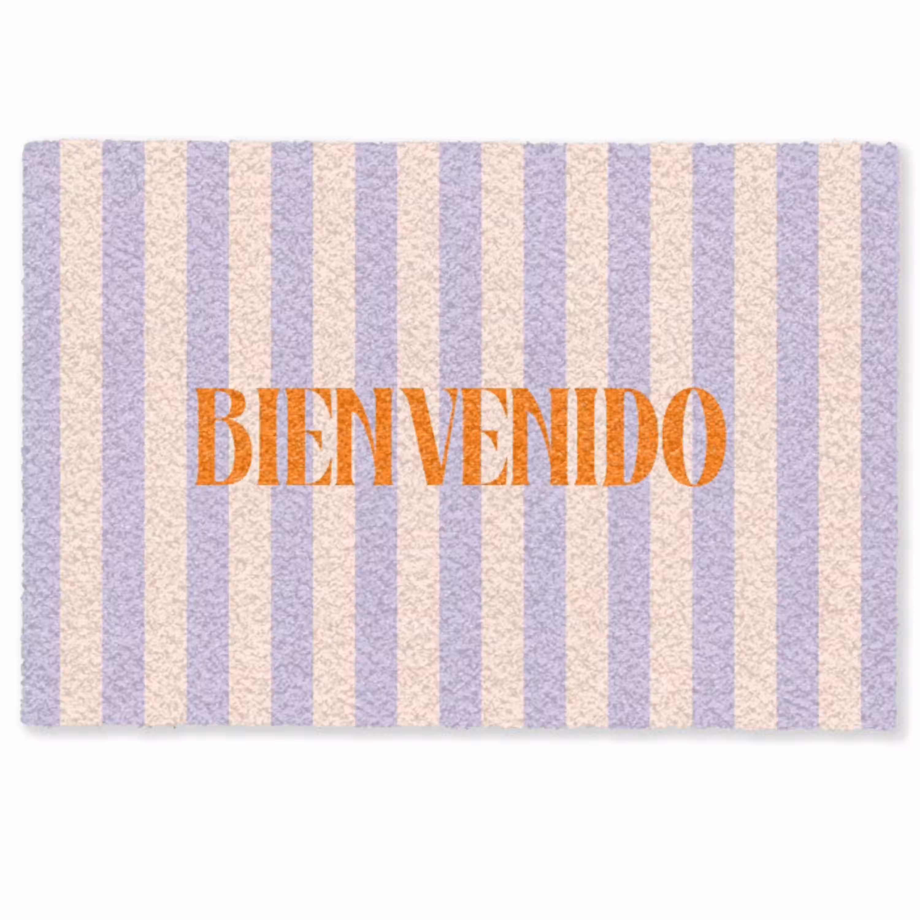 Lila - Oranje - Strepen - Bienvenido Deurmat klein -zkaufland3d