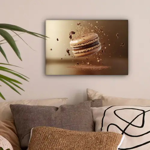Chocolade - Macarons - Eten - Snoep canvas 2cm klein -sfeer1
