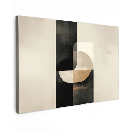 Modern - Vierkant - Vormen Tuinposter op houten frame 2 cm dik klein -3d