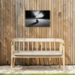 Golfbal - Wazig - Zwart Tuinposter op houten frame 2 cm dik klein -sfeer4