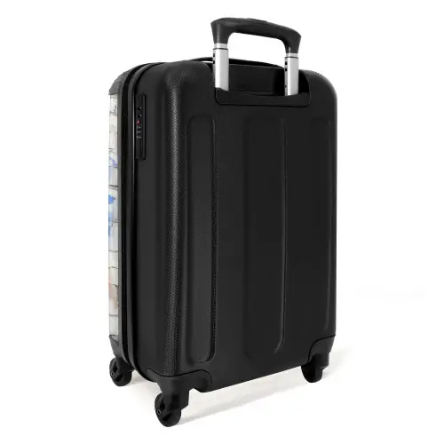 Paarse lavendel in graffiti stijl NBS - Handbagage koffer - Kinderen Unisex middel -achterkant