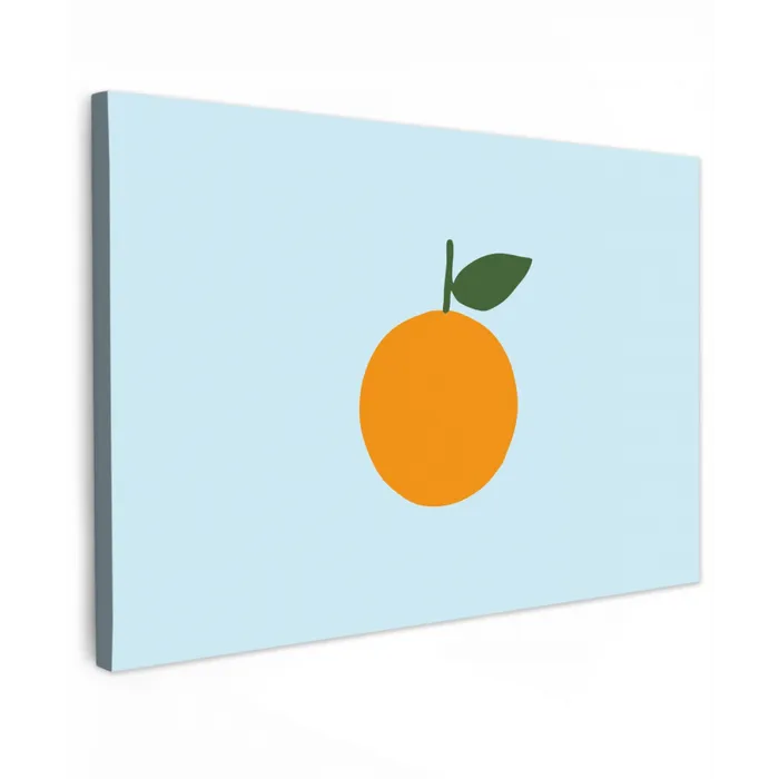 Fruit - Sinaasappel - Oranje canvas 2cm klein -z3d