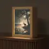 Hert - Bosbeek - Mystiek Light Box met kabel (Tafellamp) klein -z3d_website