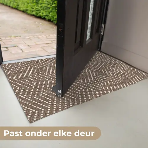 Stippen - Bruin - Beige - Patroon Deurmat klein 898 -USP_NL