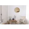 Lepel - Rijst - Hout - Beige Wandcirkel aluminium klein -woonkamer