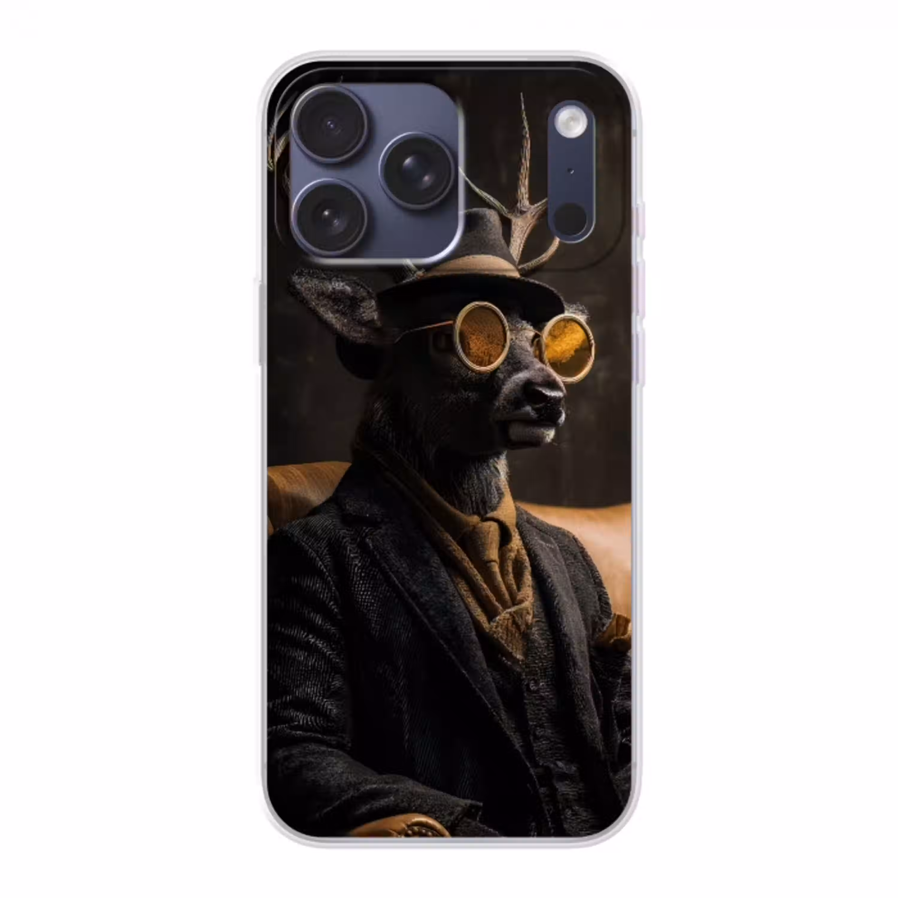 Hert - Zonnebril - Zwart - Pak Telefoonhoesje iPhone 17 Pro Max klein -3d