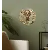 Vrouw - Bloemen - Zonnebril - Wit Wandcirkel behangsticker klein -sfeer2