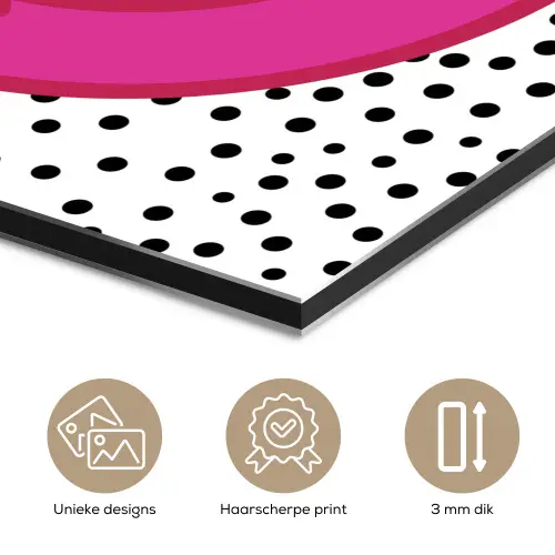 Smiley - Roze - Stippen aluminium wit klein -closeup_NL