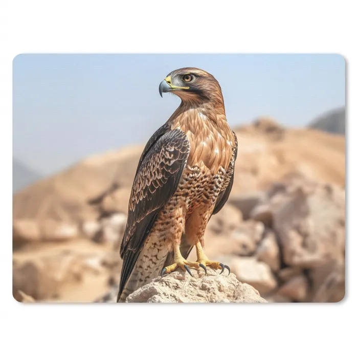 Valk - Vogel - Rots - Macht muismat rubber klein -3d