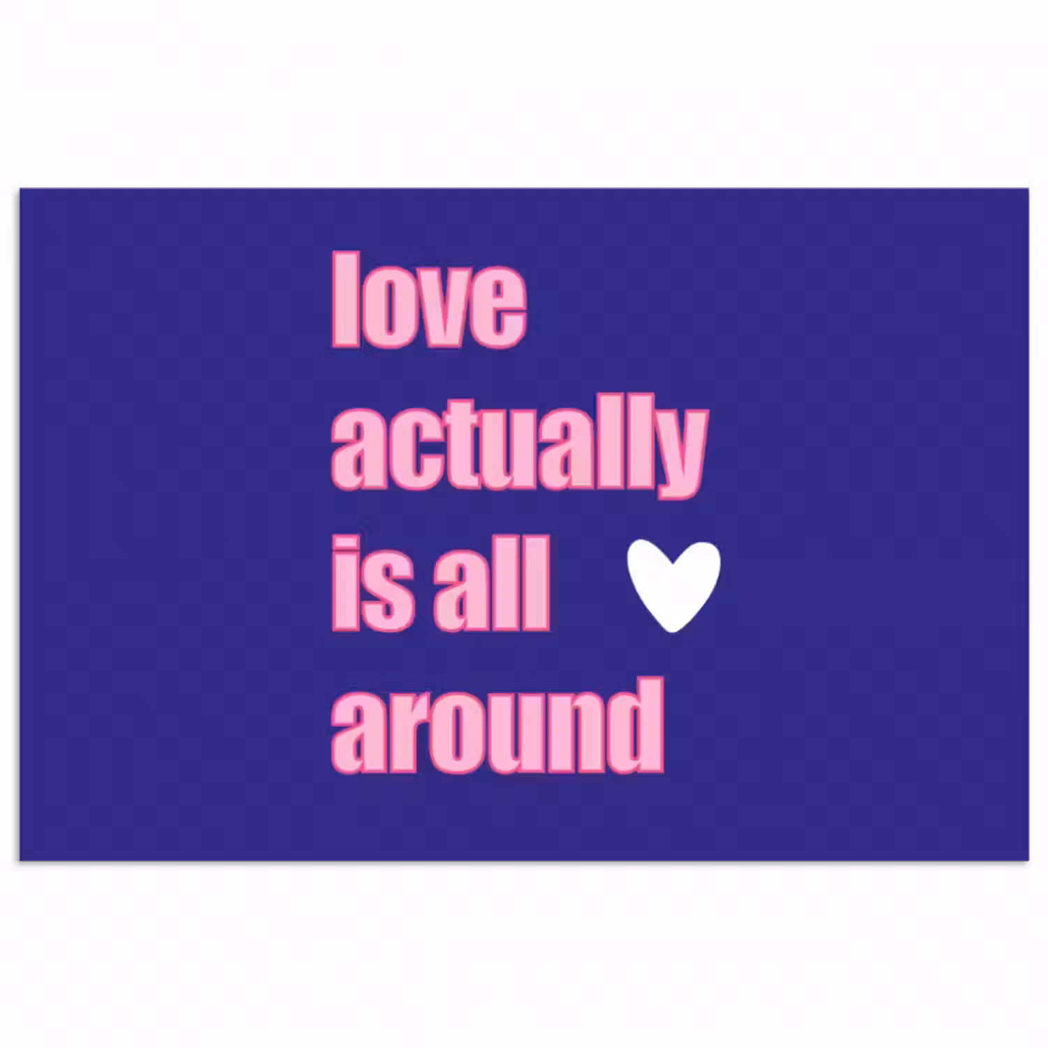 Poster - Text - Valentinstag - Liebe - Blau