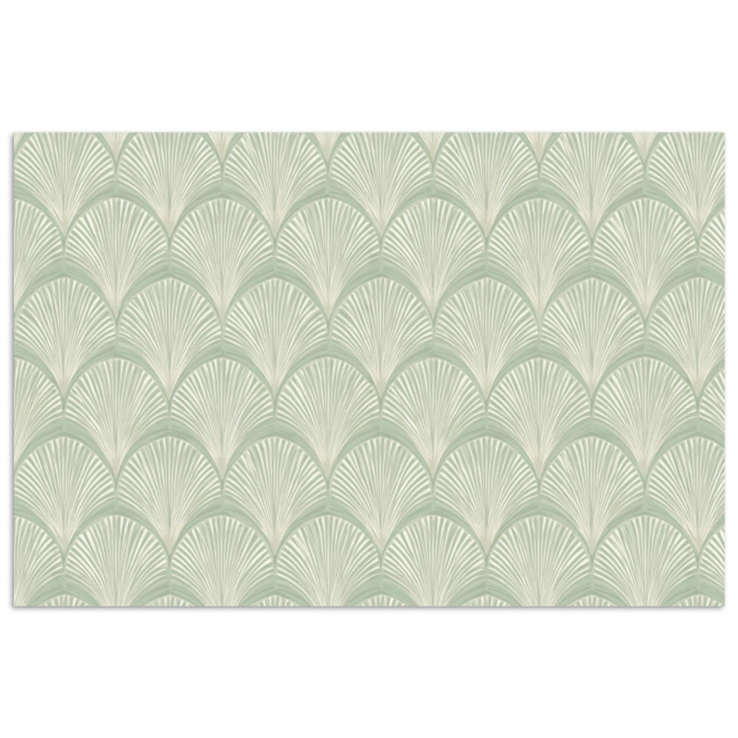 Waaiers - Patroon - Groen poster papier klein 62 -3d