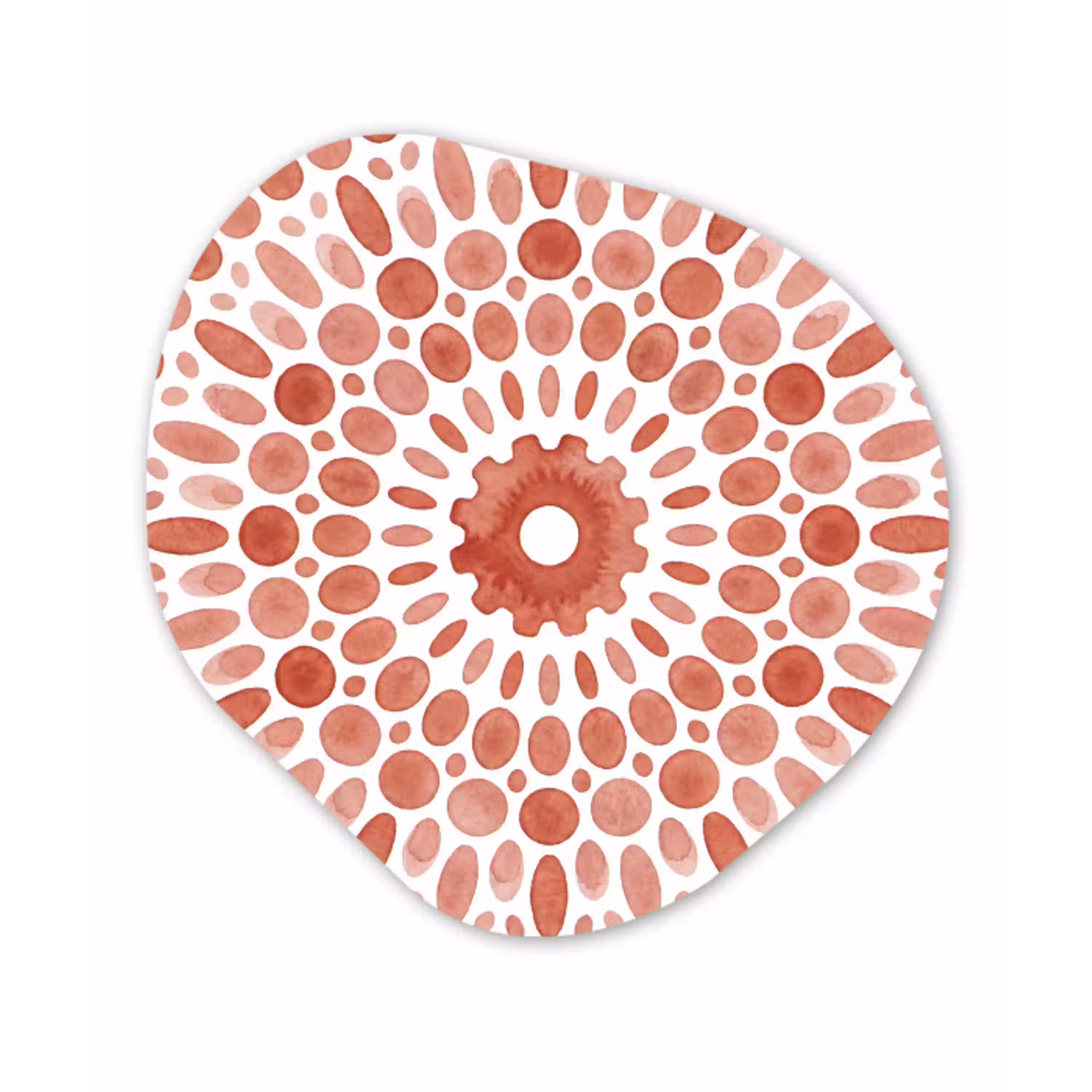 Patroon - Cirkels - Abstract - Modern - Rood Wandcirkel Organisch Forex 3mm klein -3d
