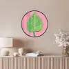Illustratie - Blad - Minimalistisch - Groen Fotolijst rond zonder passe partout klein -sfeer3